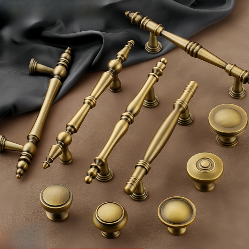 Furniture Hardware High End - French-style antique bronze brass pull handle