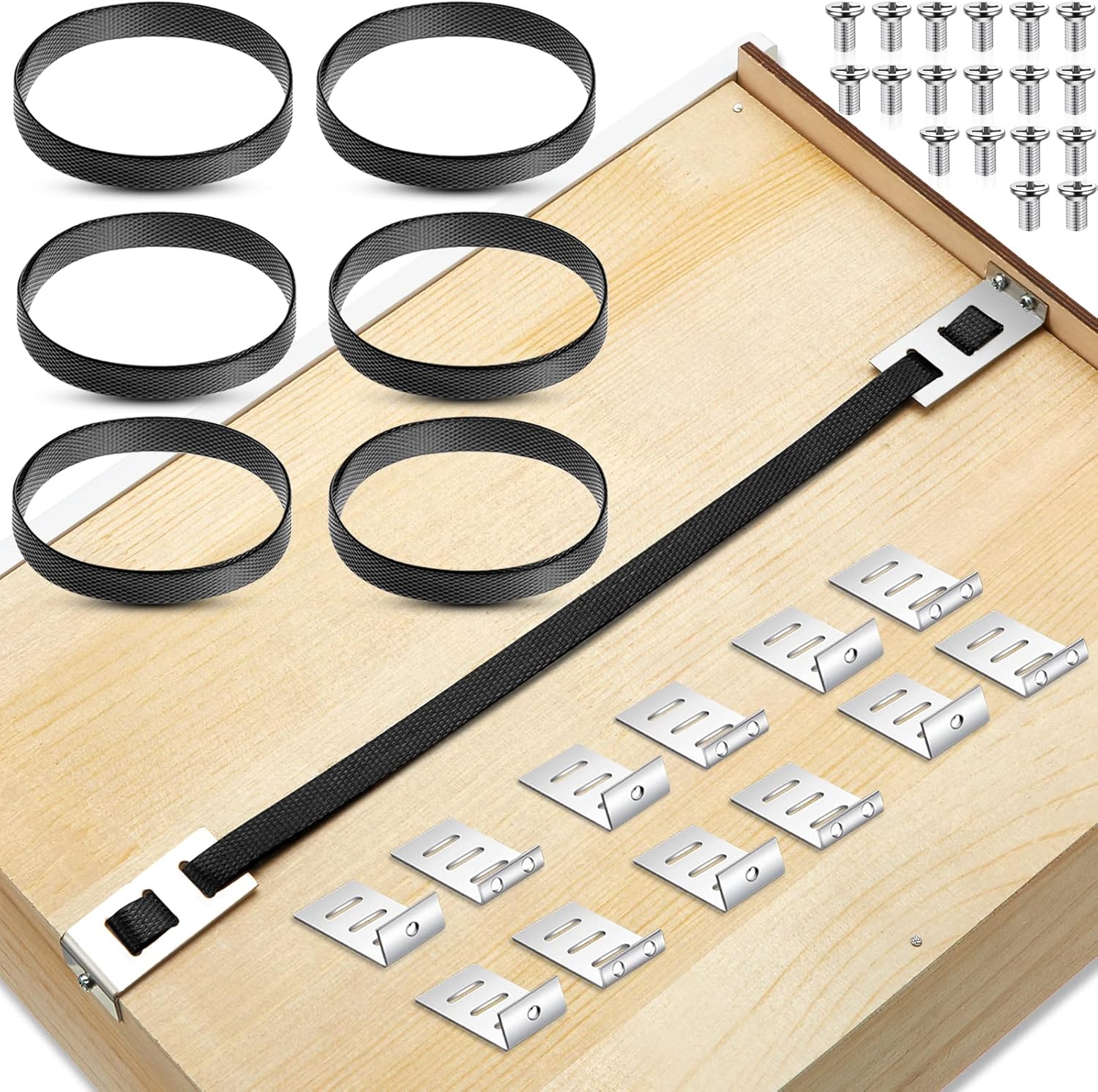 Furniture Hardware Fixing Screws - Drawer Repair Kit 6 Sets -