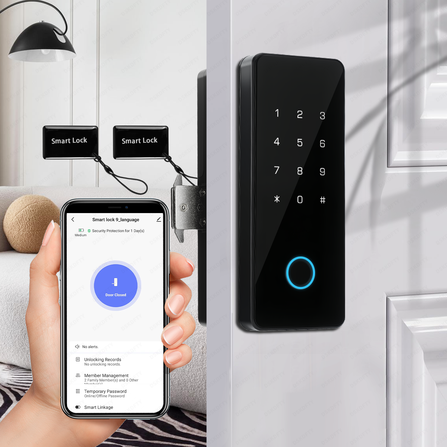 Furniture Sliding Door Hardware - Smart Fingerprint Door Lock for Sliding