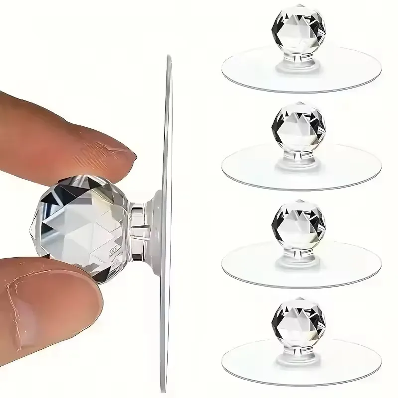 Furniture Hardware Parts - 20pcs Transparent Crystal Door Knobs Cabinet