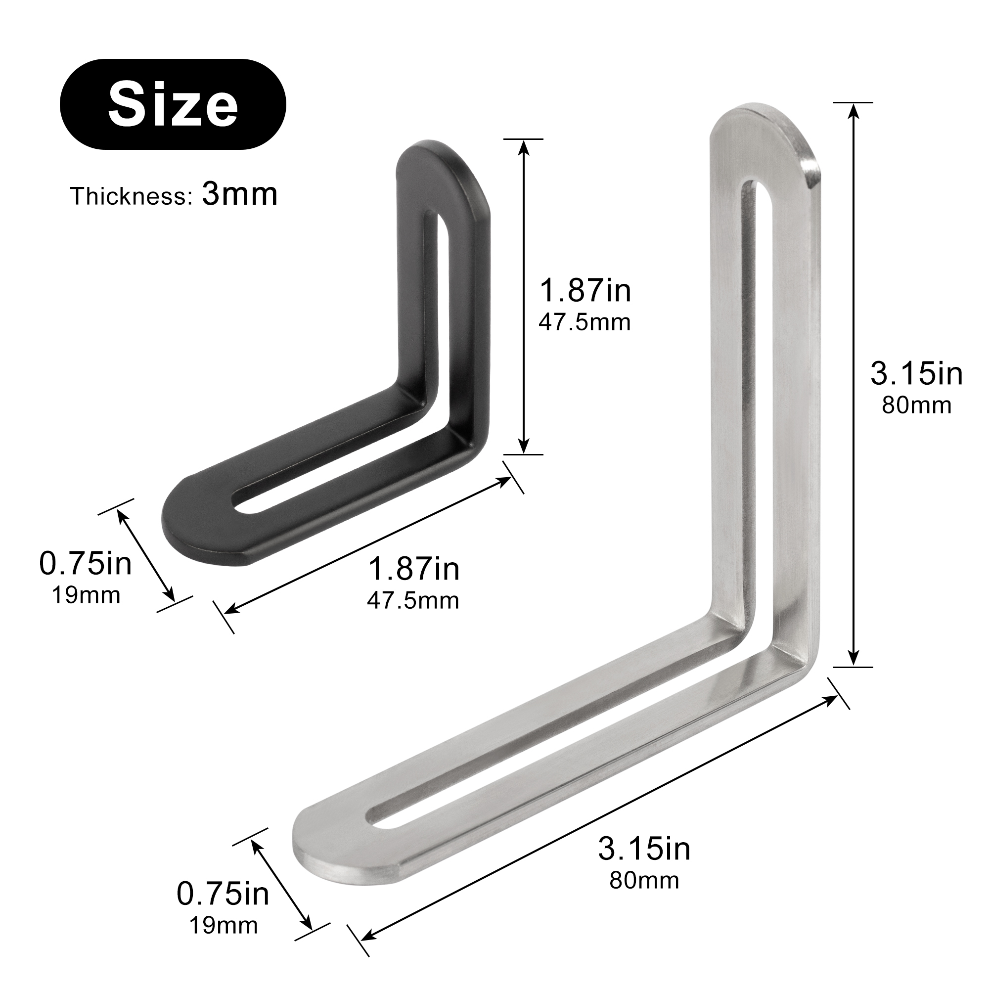 2pcs Corner Brackets Stainless - đánh giá và giá Furniture Hardware Fixing Screws
