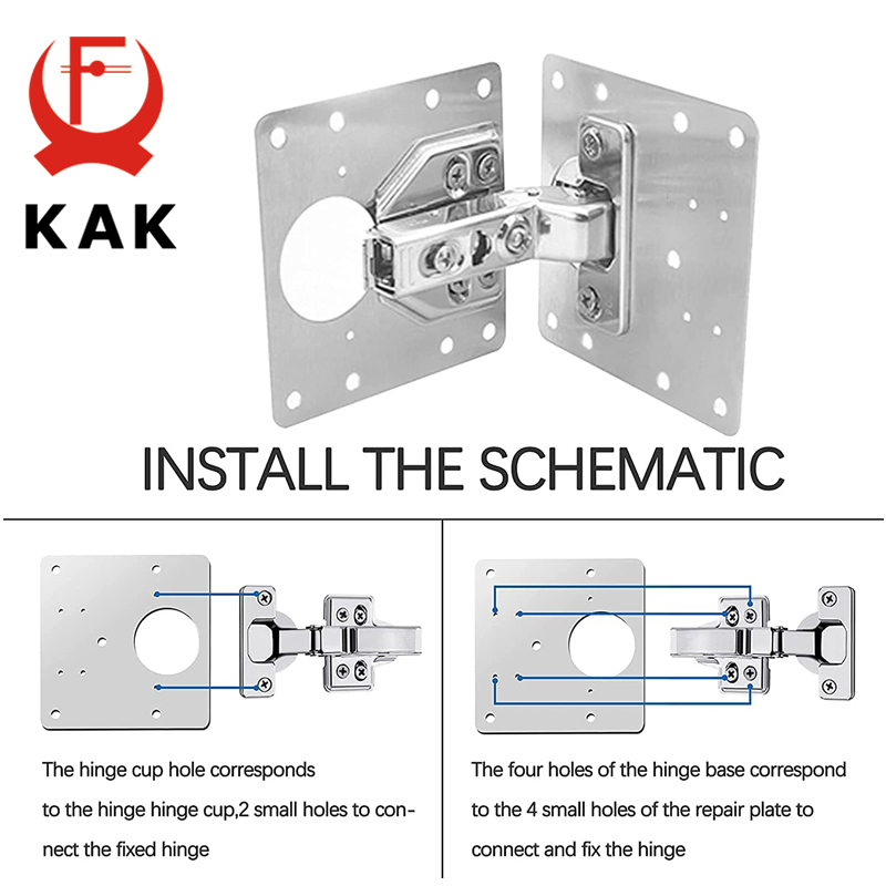KAK 8pcs Hinge Repair Plate Br - đánh giá và giá Furniture Hardware Fixing Screws