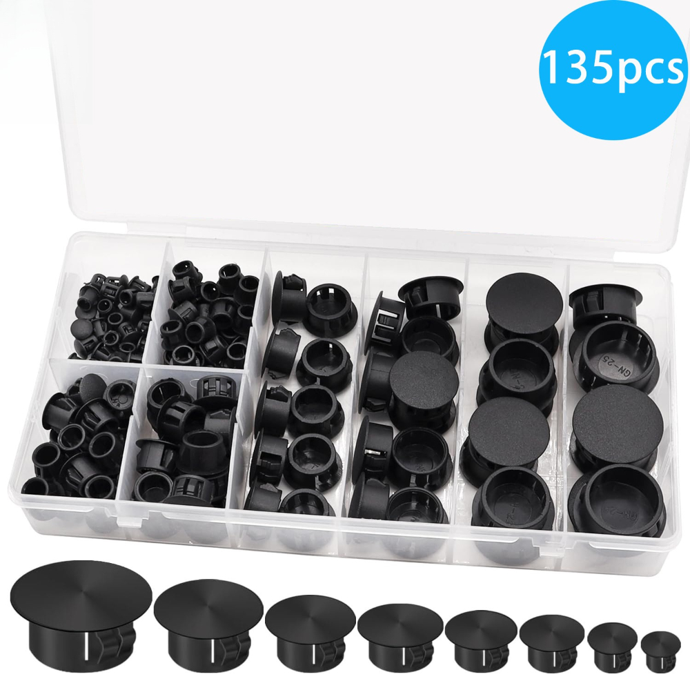 135pcs Black Cover Screw-type  - đánh giá và giá Furniture Hardware Types