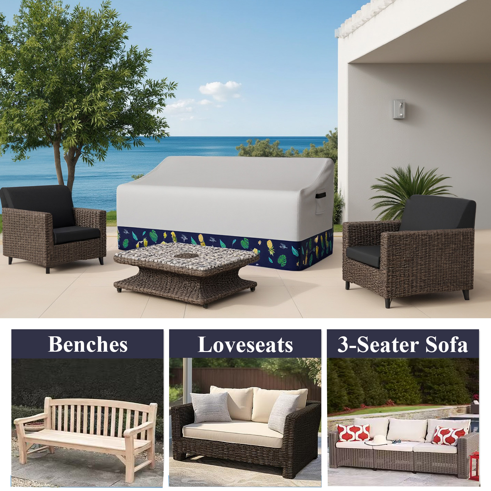 Outdoor Sofa Cover Waterproof  - đánh giá và giá Furniture Hardware Parts