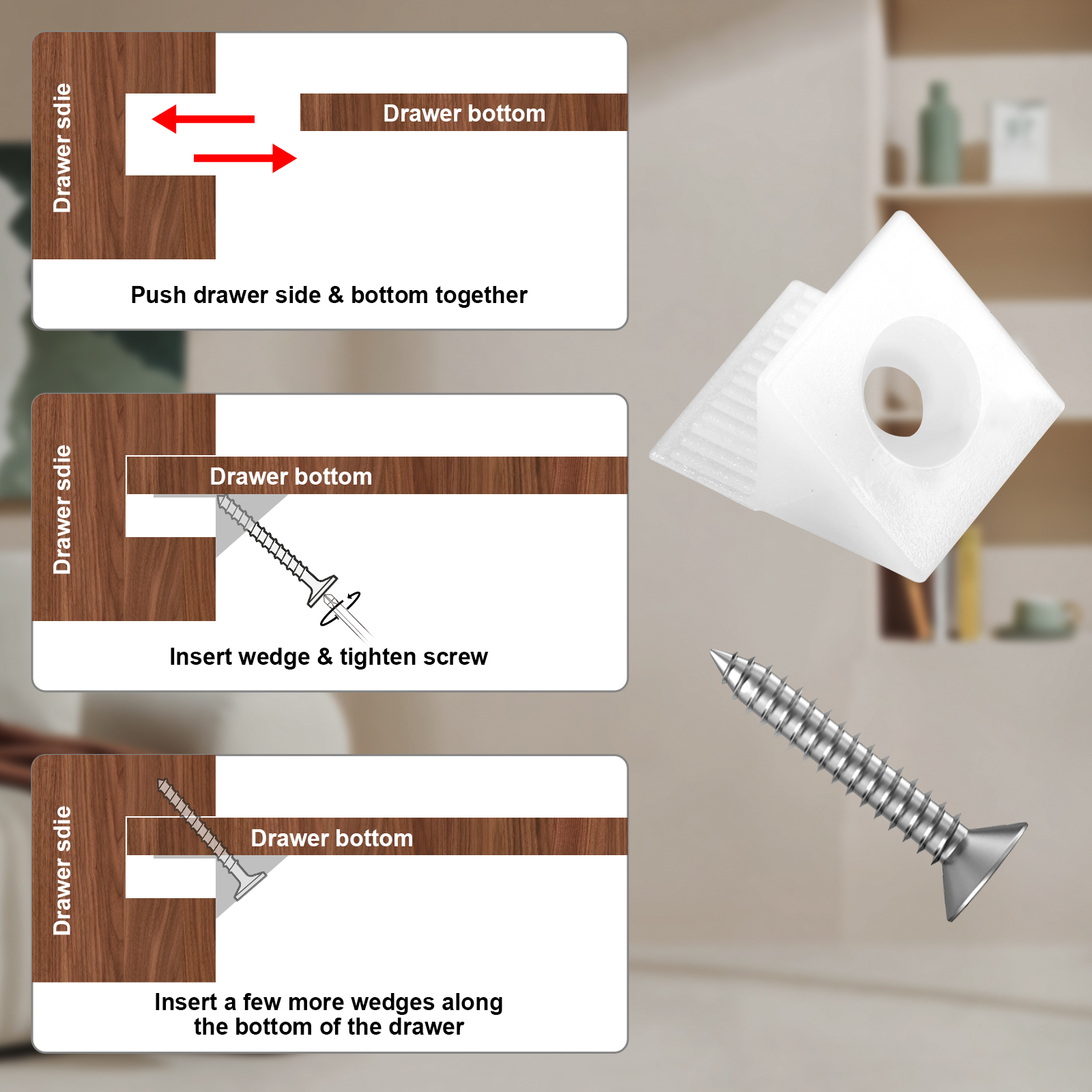 60set Repair Fixing Drawer Che - đánh giá và giá Furniture Hardware Fixing Screws