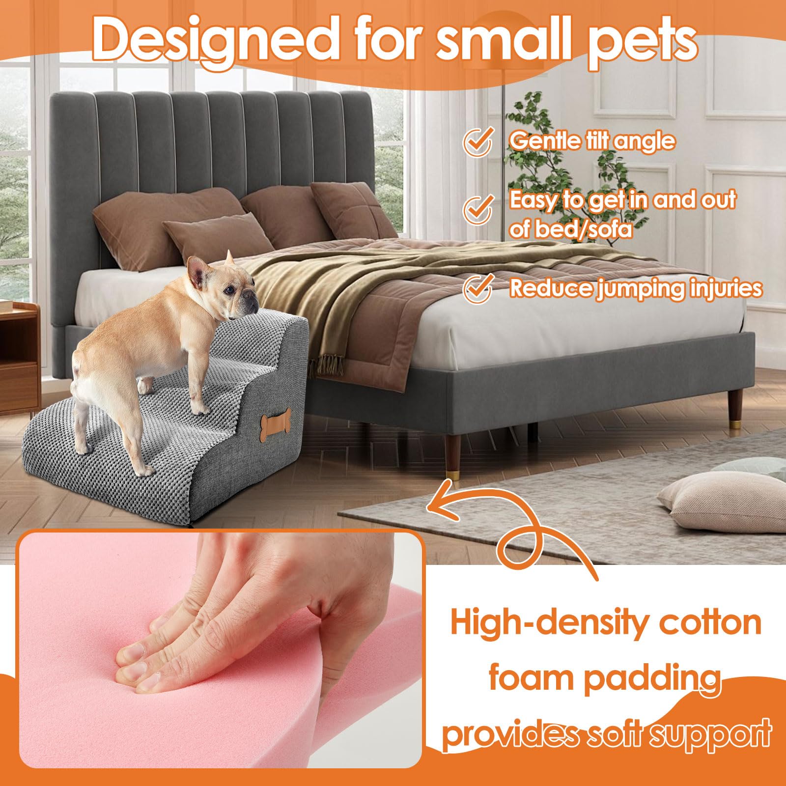 Ladder Puppys Stairs Pets Bone - đánh giá và giá Furniture Hardware For Bed