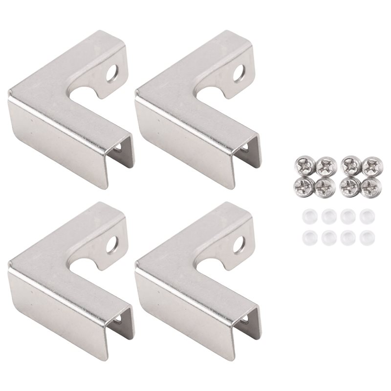 ABUI-4Pcs L Type Glass Fixing  - đánh giá và giá Furniture Hardware Types