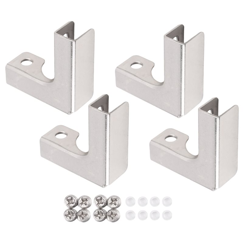 ABUI-4Pcs L Type Glass Fixing  - đánh giá và giá Furniture Hardware Types