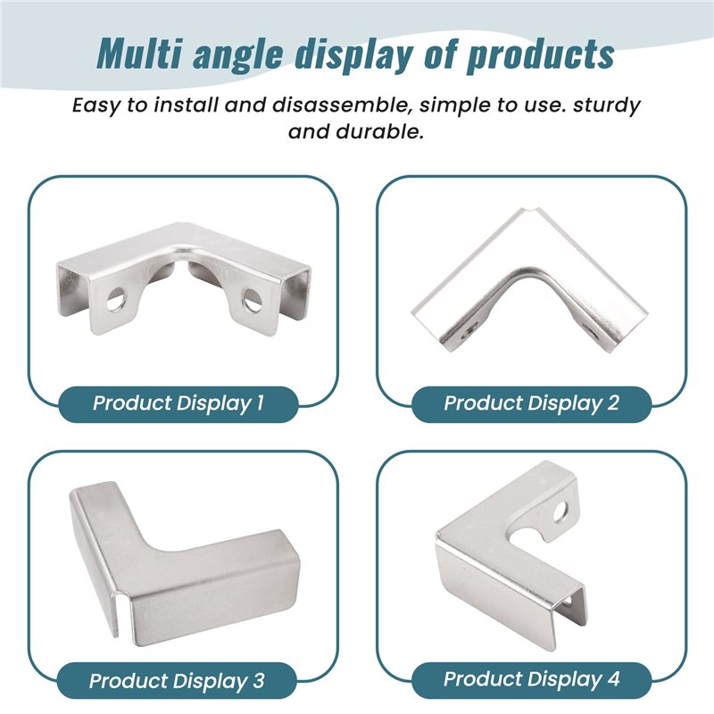ABUI-4Pcs L Type Glass Fixing  - đánh giá và giá Furniture Hardware Types